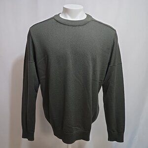 FLAWS SNS Herning Sweater Mens Size XXL Green 100% Virgin Wool Crew Neck